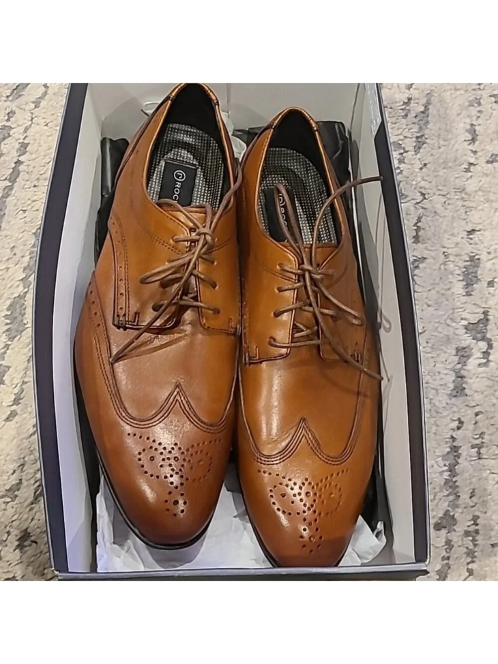 Rockport adiprene by Adidas British tan leather shoes